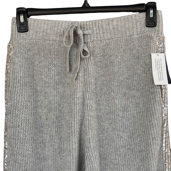 INC International Concepts X-Large Sweater Joggers Pants Sequins Pockets Gray - Picture 2 of 7